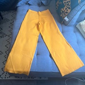 Wide leg knit pants